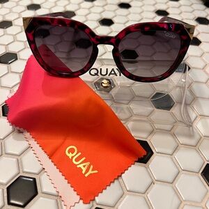 Quay Australia pink tortoise shell sunglasses